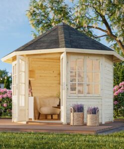 Palmako Veronica 2.9m x 2.9m Log Cabin (28mm) - 2 Windows
