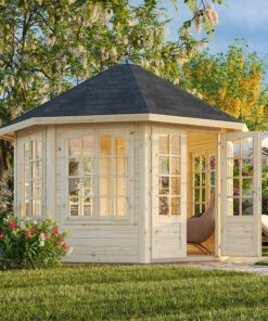 Palmako Veronica 3.4m x 3.4m Log Cabin (34mm) - 7 Windows